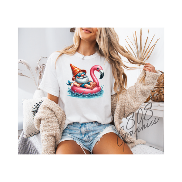 Beach Gnome Flamingo