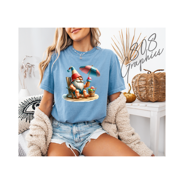 Beach Gnome with Ice Cream
