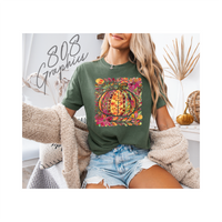 Boho Watercolor Fall Pumpkin- DTFilm Transfer