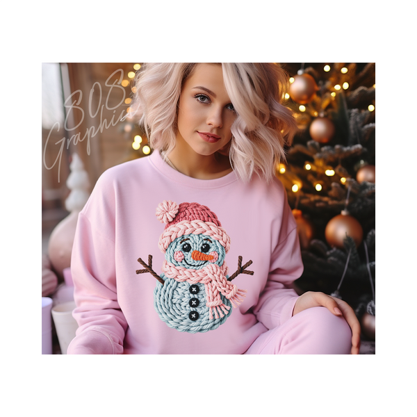 Faux Crochet Snowman