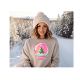 Faux Painted Pink Snowglobe