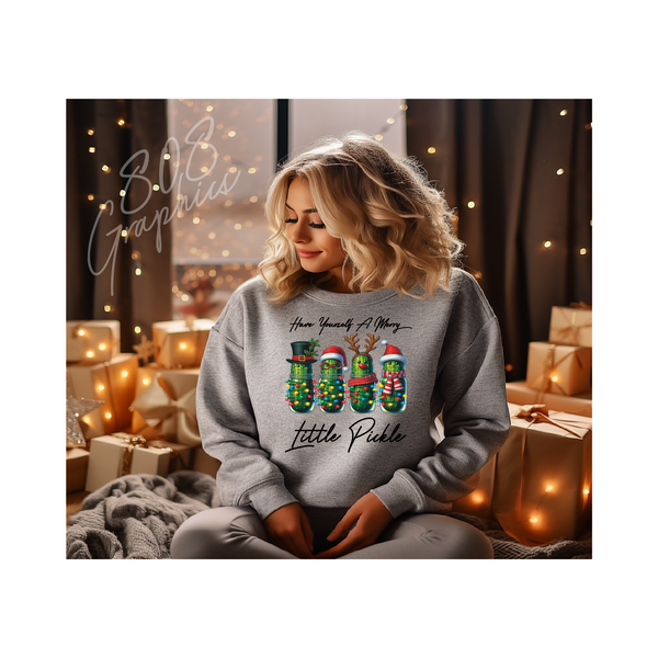 Have Yourself a Merry Little Pickle- DTF Film Transfer