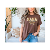 Mama Yarn Leopard Cream Bow- Transfer