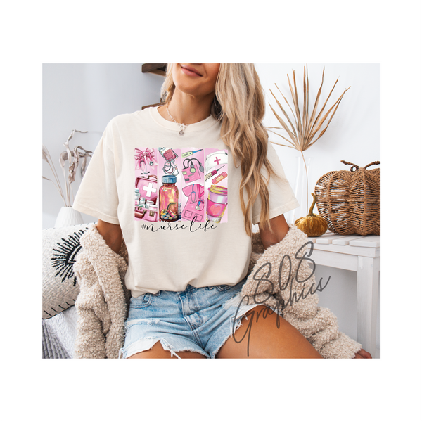 Nurse Life Brushstrokes- DTFilm Transfer