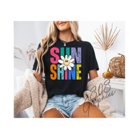 Sunshine Smiley Daisy- DTFilm Transfer
