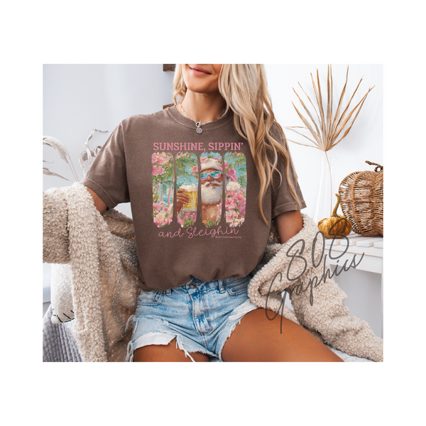 Sunshine Sippin and Sleighin - Christmas in July - DTFilm Transfer
